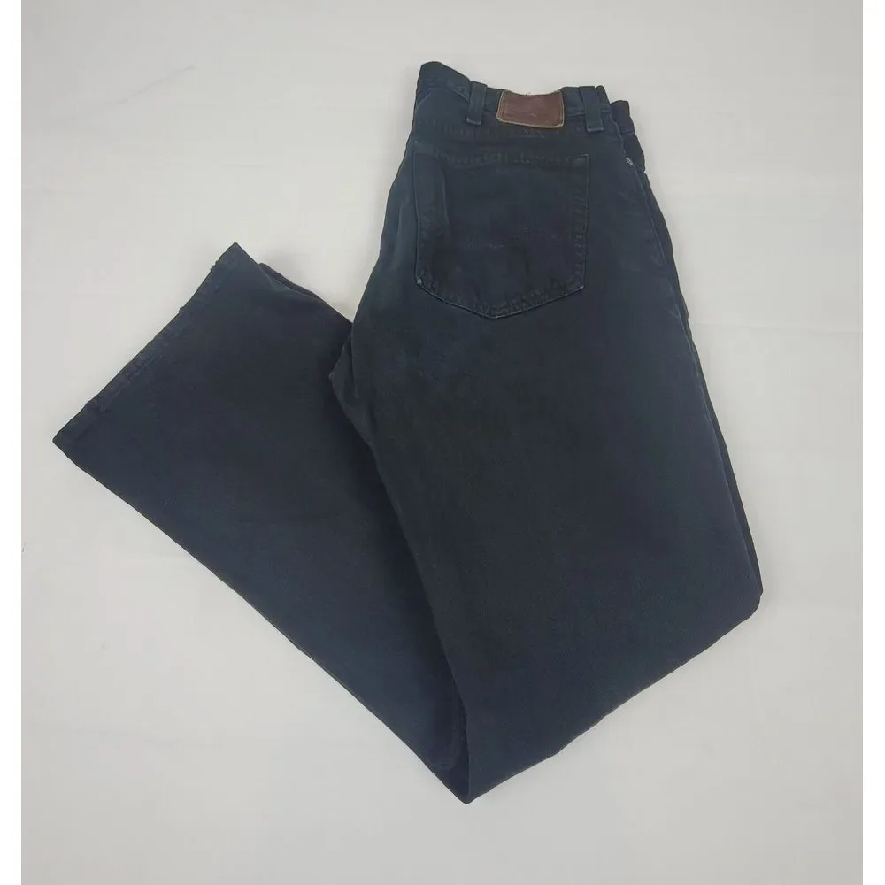 Polo Ralph Lauren Jeans Mens 36x33. Black Straight Leg Vtg. Authentic Dungarees.